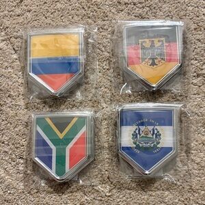 (8) Over Decor Flag Decal Stickers
